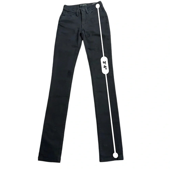 Lucky Brand Womens High Rise  Bridgette Skinny Weathered Black SZ 0/24 - Picture 6 of 13